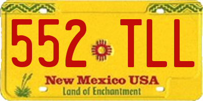 NM license plate 552TLL
