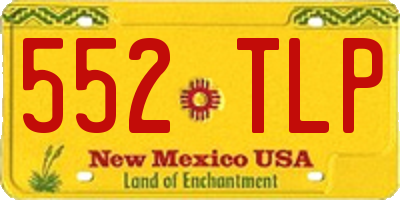 NM license plate 552TLP