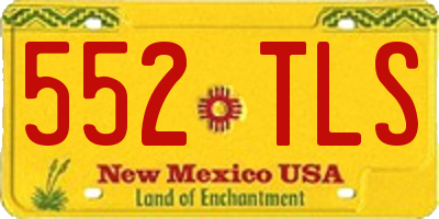 NM license plate 552TLS