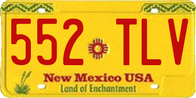 NM license plate 552TLV
