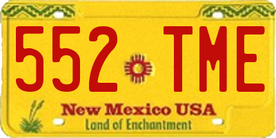NM license plate 552TME