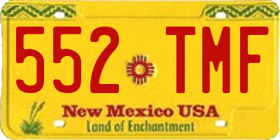 NM license plate 552TMF