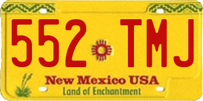 NM license plate 552TMJ