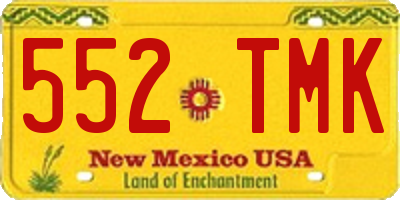NM license plate 552TMK