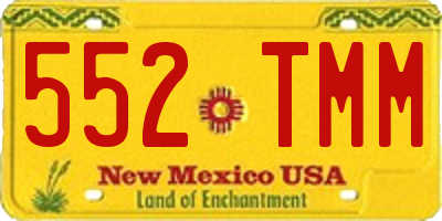 NM license plate 552TMM