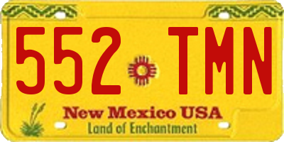 NM license plate 552TMN