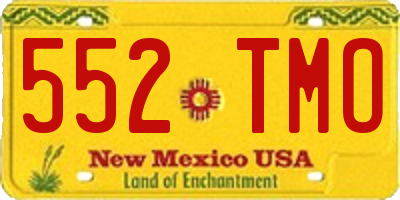 NM license plate 552TMO