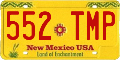 NM license plate 552TMP
