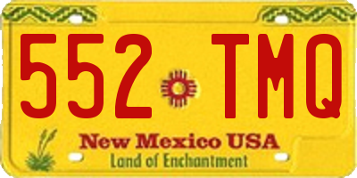 NM license plate 552TMQ