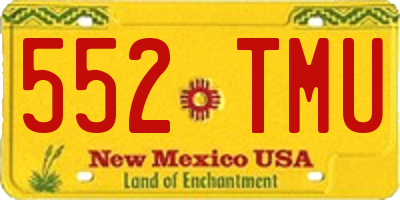 NM license plate 552TMU