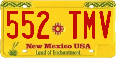 NM license plate 552TMV