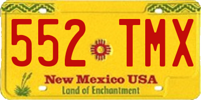 NM license plate 552TMX