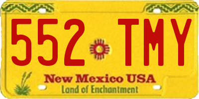 NM license plate 552TMY