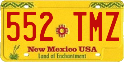 NM license plate 552TMZ