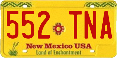 NM license plate 552TNA