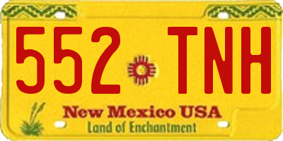 NM license plate 552TNH