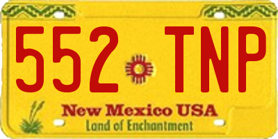 NM license plate 552TNP