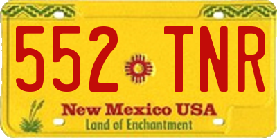 NM license plate 552TNR