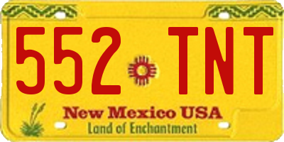 NM license plate 552TNT