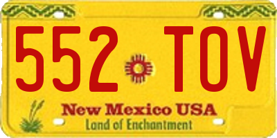 NM license plate 552TOV