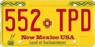NM license plate 552TPD