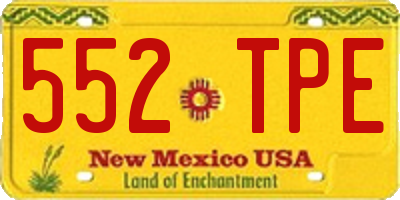 NM license plate 552TPE