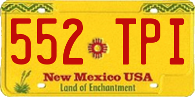 NM license plate 552TPI