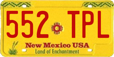 NM license plate 552TPL