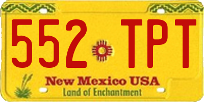 NM license plate 552TPT