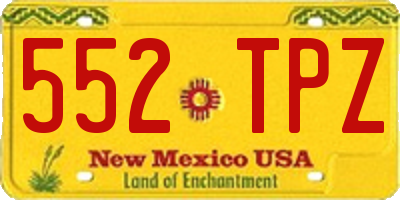 NM license plate 552TPZ