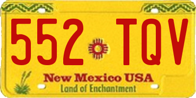 NM license plate 552TQV