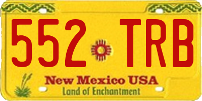 NM license plate 552TRB