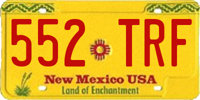 NM license plate 552TRF