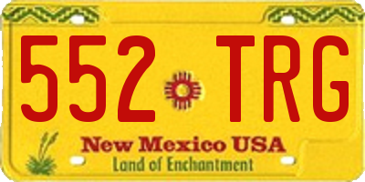 NM license plate 552TRG