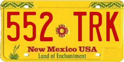 NM license plate 552TRK