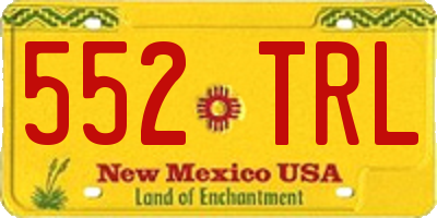 NM license plate 552TRL