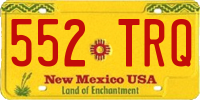 NM license plate 552TRQ
