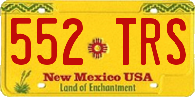 NM license plate 552TRS