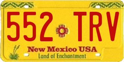 NM license plate 552TRV