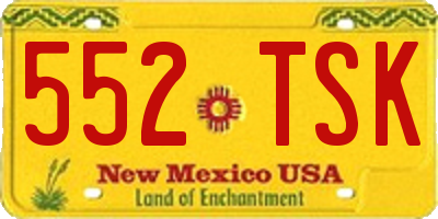 NM license plate 552TSK