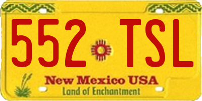 NM license plate 552TSL