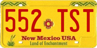 NM license plate 552TST