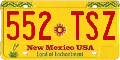 NM license plate 552TSZ