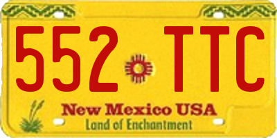 NM license plate 552TTC