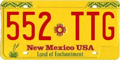 NM license plate 552TTG