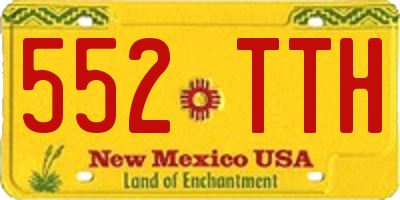 NM license plate 552TTH