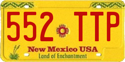 NM license plate 552TTP