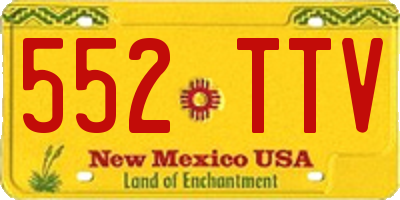 NM license plate 552TTV