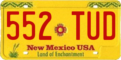 NM license plate 552TUD