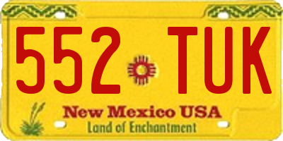 NM license plate 552TUK